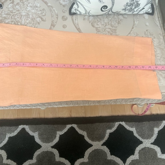 Plus size wide leg linen capris - Picture 6 of 8